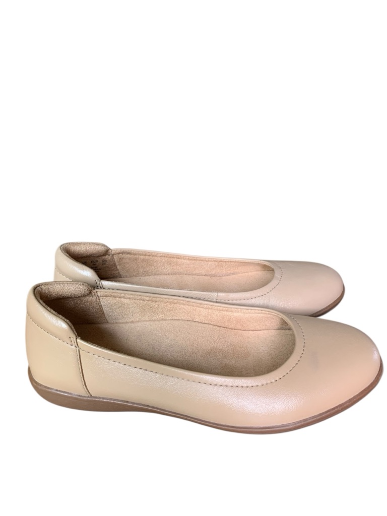 Naturalizer Nude Women’s Round-Toe Ballet Leather Flexy Flats Shoes Size 6w